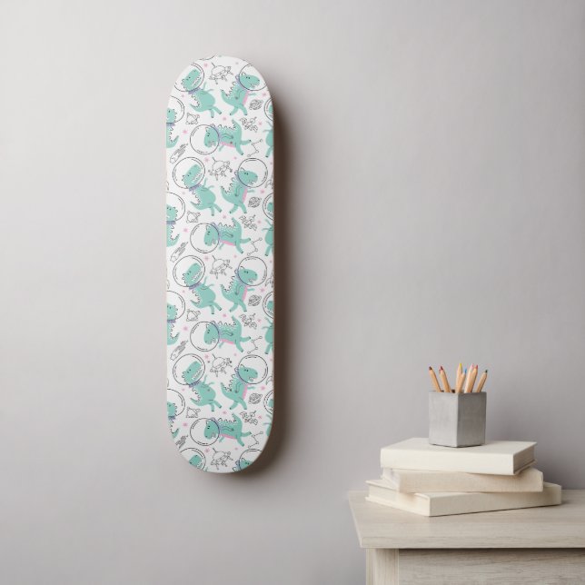 Skateboard Dinosaurios Espaciales, Dinosaurios Cutos, Buques  (Arte de la pared)