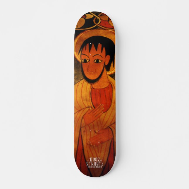 Skateboard ¡Dios bendiga el monopatín! (Anverso )