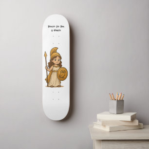 Skateboard Diosa Atenea de dibujos animados lindos – Nacida p