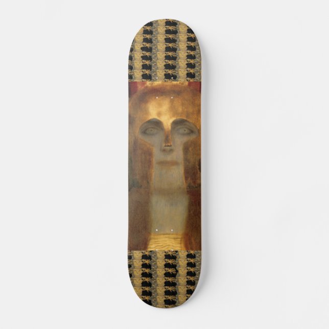 Skateboard Diosa griega Athena en casco del oro por Klimt (Anverso)
