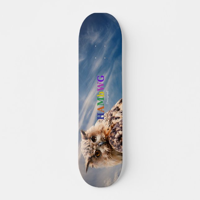 Skateboard diseñado por HAMbWG - Lechuza perspecti (Anverso )