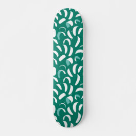 Skateboard Diseñador de patrones Verde azulados de deportes n