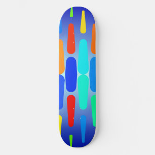 Skateboard Diseño abstracto de formas coloridas