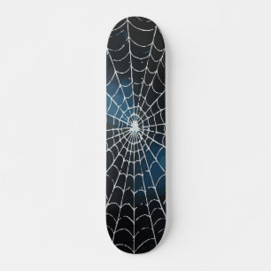 Skateboard Diseño abstracto de gradiente de telaraña blanca