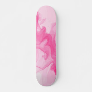 Skateboard Diseño abstracto de humo rosa pastel