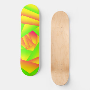 Skateboard Diseño abstracto de ómbre amarillo del Naranja ver