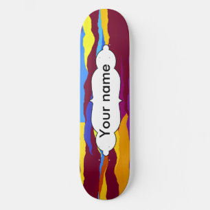 Skateboard Diseño abstracto de ondas acuáticas