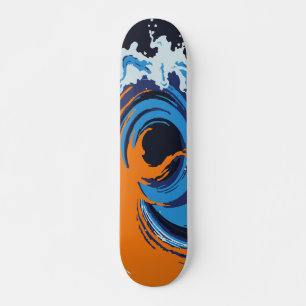 Skateboard Diseño abstracto de remolino de olas del océano na