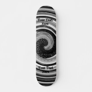 Skateboard diseño abstracto moderno de las curvas blancos y