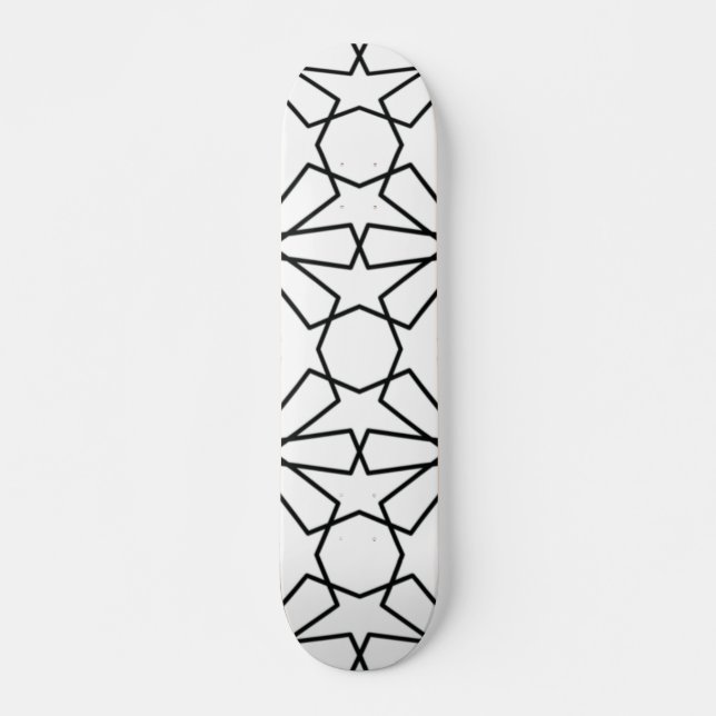 Skateboard Diseño árabe de patrón geométrico islámico (Anverso )