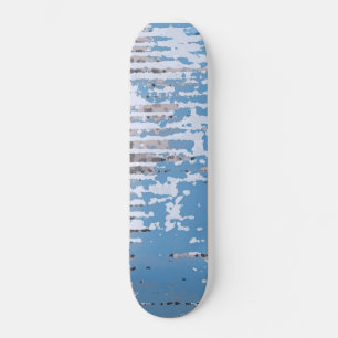 Skateboard Diseño azul marrón desgastado rústico
