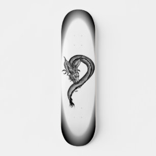 Skateboard Diseño blanco y negro de Dragon