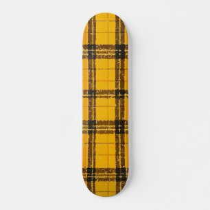Skateboard Diseño Brillante de Cuadro Amarillo
