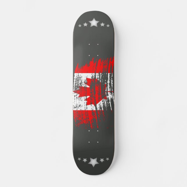 Skateboard Diseño canadiense fresco de la bandera (Anverso)