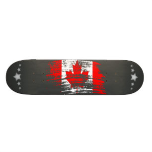 Skateboard Diseño canadiense fresco de la bandera