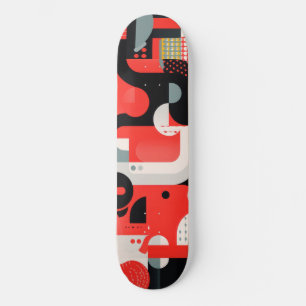 Skateboard Diseño complejo con formas y puntos