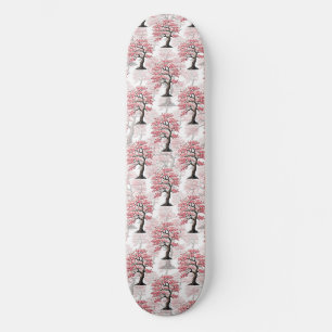 Skateboard Diseño de árbol de cerezo rosa Sakura