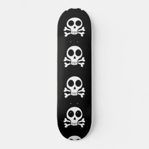 Skateboard Diseño de calavera pirata