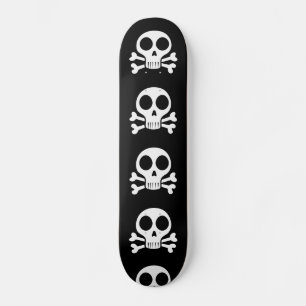 Skateboard Diseño de calavera pirata