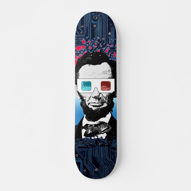 Skateboard Diseño de calle de circuito tech de arte pop de Ab (Anverso )