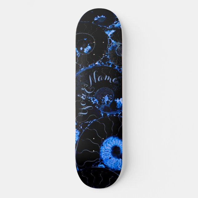 Skateboard Diseño de cáscara azul de Nautilus (Anverso)