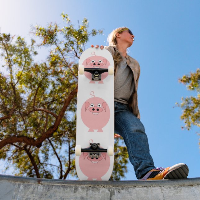 Skateboard Diseño de cerdos (Exterior 1)