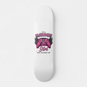 Skateboard Diseño de Chica Gamer