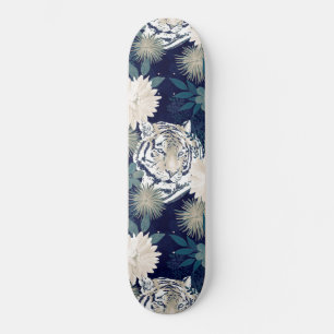 Skateboard Diseño de color azul floral de color animal de ti