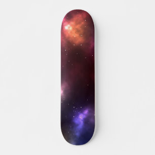 Skateboard Diseño de constelaciones del espacio cósmico abstr