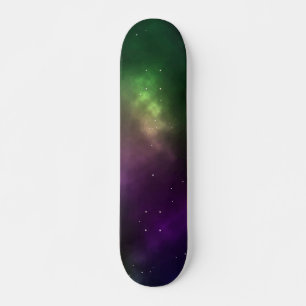 Skateboard Diseño de constelaciones del espacio cósmico abstr