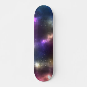 Skateboard Diseño de constelaciones del espacio cósmico abstr