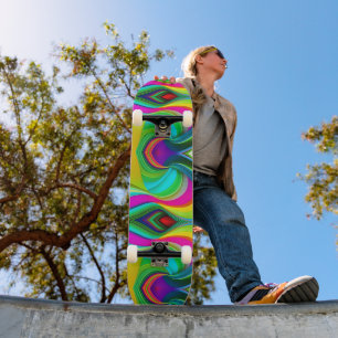 Skateboard Diseño de corte brillante radical