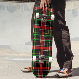 Skateboard Diseño de Cuadros Escoceses de Franela de Navidad 