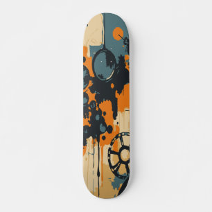 Skateboard Diseño de decadencia de pintura abstracta inspirad
