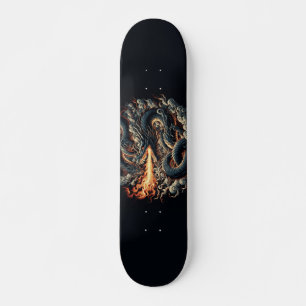Skateboard Diseño de dragones brillantes