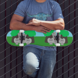 Skateboard Diseño de elefantes