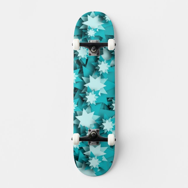 Skateboard Diseño de estrellas (Anverso)