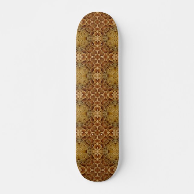 Skateboard Diseño de flor de 4 esquinas (Anverso )