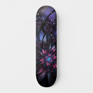 Skateboard Diseño de flor fractal abstracta. 
