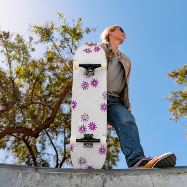 SKATEBOARD DISEÑO DE FLORES (Exterior 1)