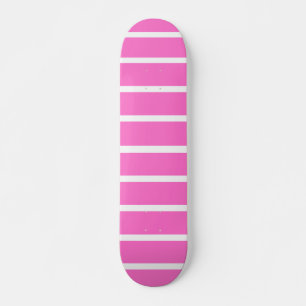 Skateboard Diseño de franjas rosadas y blancas