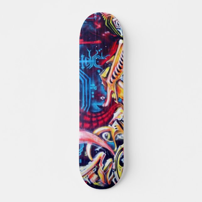 Skateboard Diseño de graffiti (Anverso )