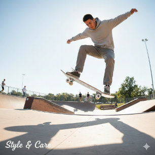 Skateboard Diseño de hoja de resumen orgánico