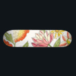 Skateboard Diseño de jardines florales con fondo blanco<br><div class="desc">Este jardín florido presenta unos colores llamativamente brillantes y un fondo blanco pálido,  lo que hace que las flores se destaquen aún más. Un cuadro asombroso que puede traer color y belleza a cualquier habitación. ¡Compre usted mismo o dáselo a un ser querido como regalo!</div>