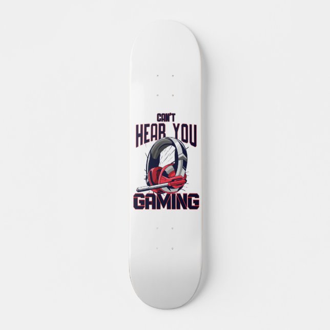 Skateboard Diseño de juegos con auriculares (Anverso )
