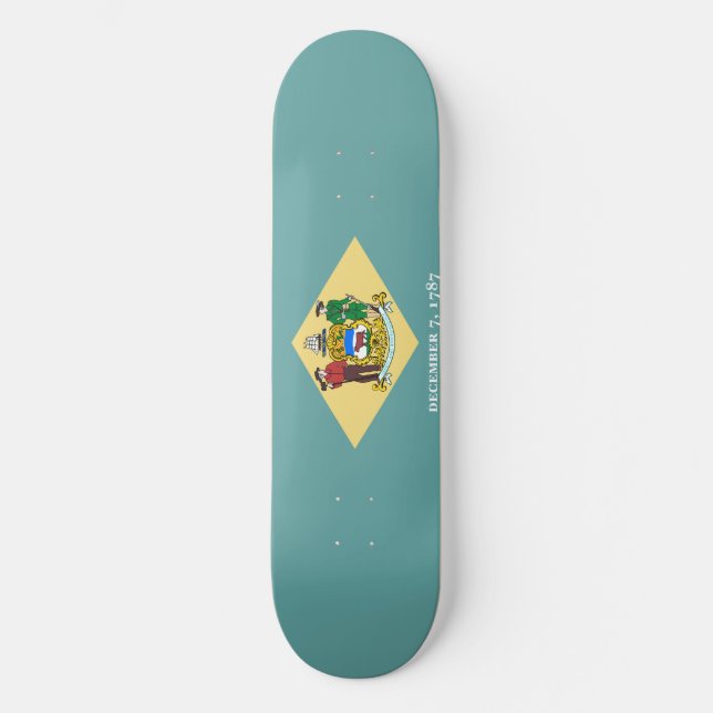 Skateboard Diseño de la bandera de estado de Delaware (Anverso)