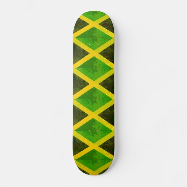 Skateboard Diseño de la bandera de Jamaica (Anverso)