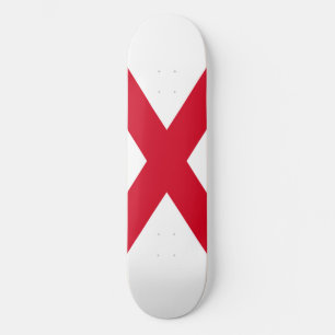 Skateboard Diseño de la bandera del estado de Alabama