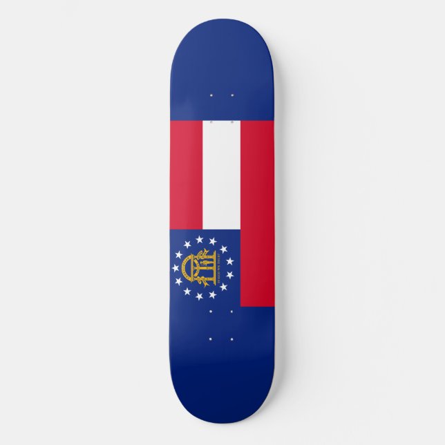 Skateboard Diseño de la bandera del estado de Georgia (Anverso)