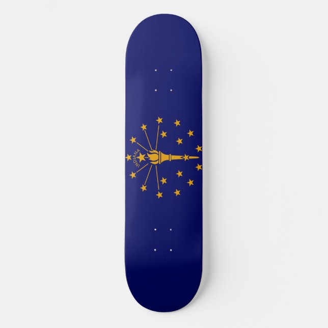 Skateboard Diseño de la bandera del estado de Indiana (Anverso)